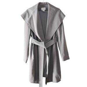 Women’s Club Monaco Hanne Wrap Trench Coat, Self Tie, Gray